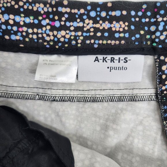 Akris Punto Franca Twilight City Print Ankle Pants Womens Size 6 Multicolor Dots - Picture 12 of 16